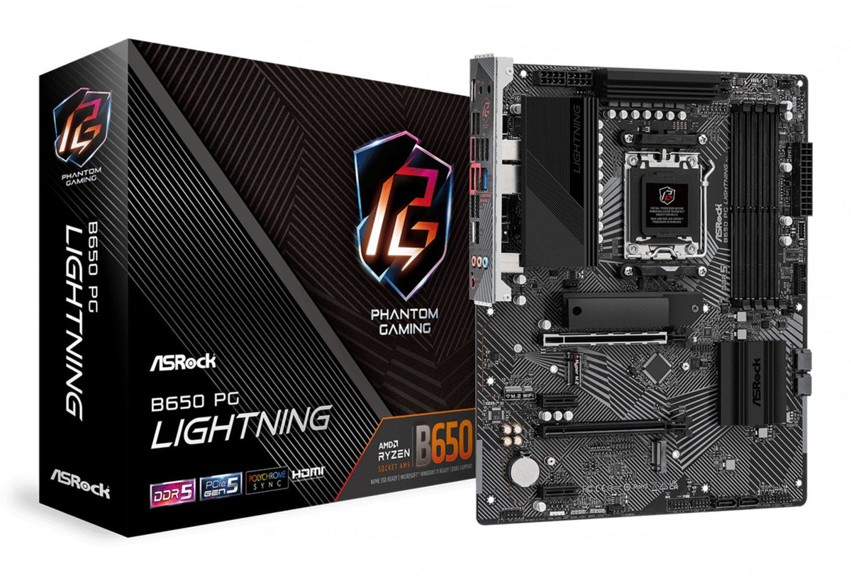 ASRock 90-MXBK20-A0UAYZ Carte mere B650 PG Lightning avec DDR5 et Wi-Fi 6E
