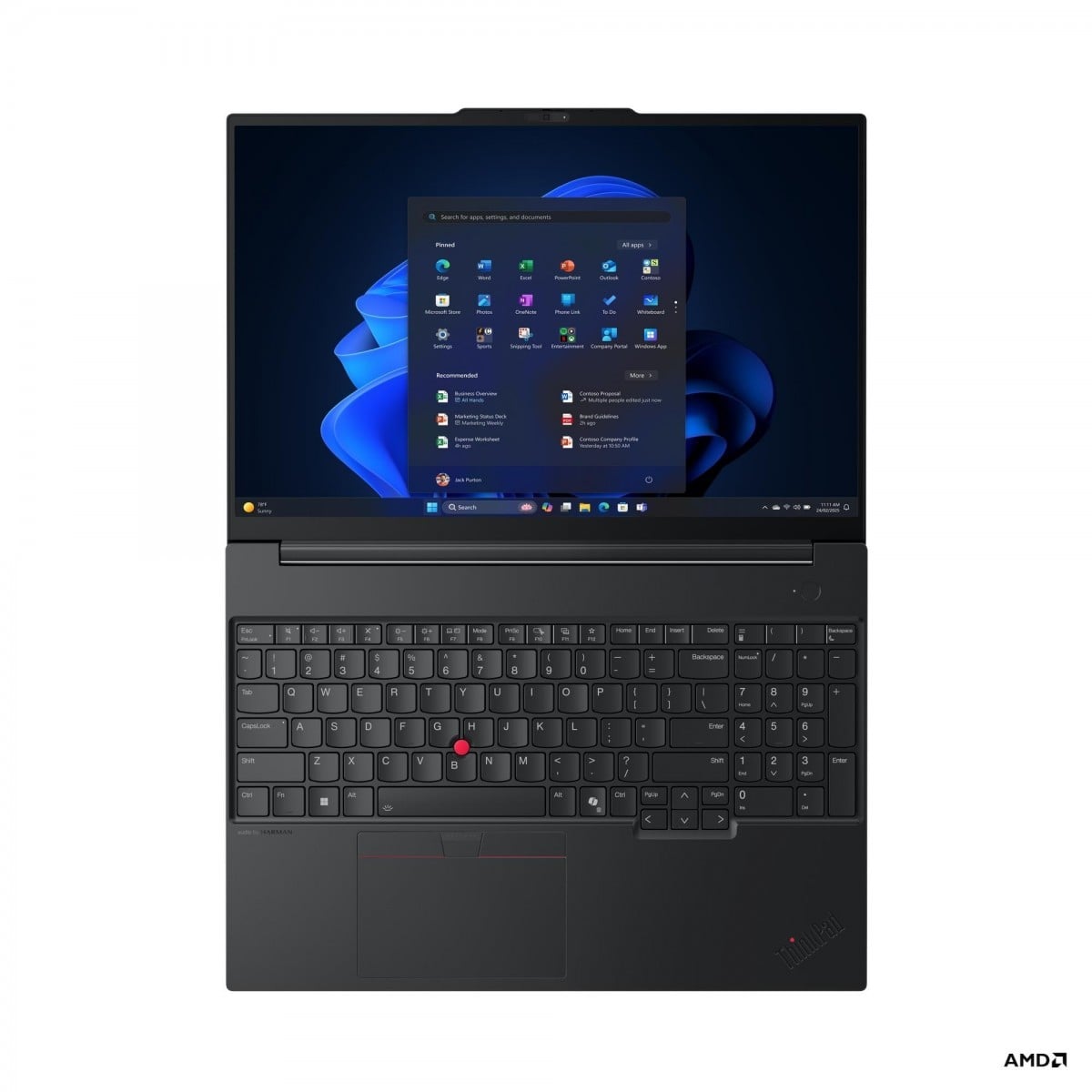 "Lenovo ThinkPad E16 Gen 3 (AMD) AMD Ryzen™ 5 220 Ordinateur portable 40,6 cm (16"") WUXGA 16 Go DDR5-SDRAM 512 Go SSD Wi-Fi 6E (802.11ax) Noir"