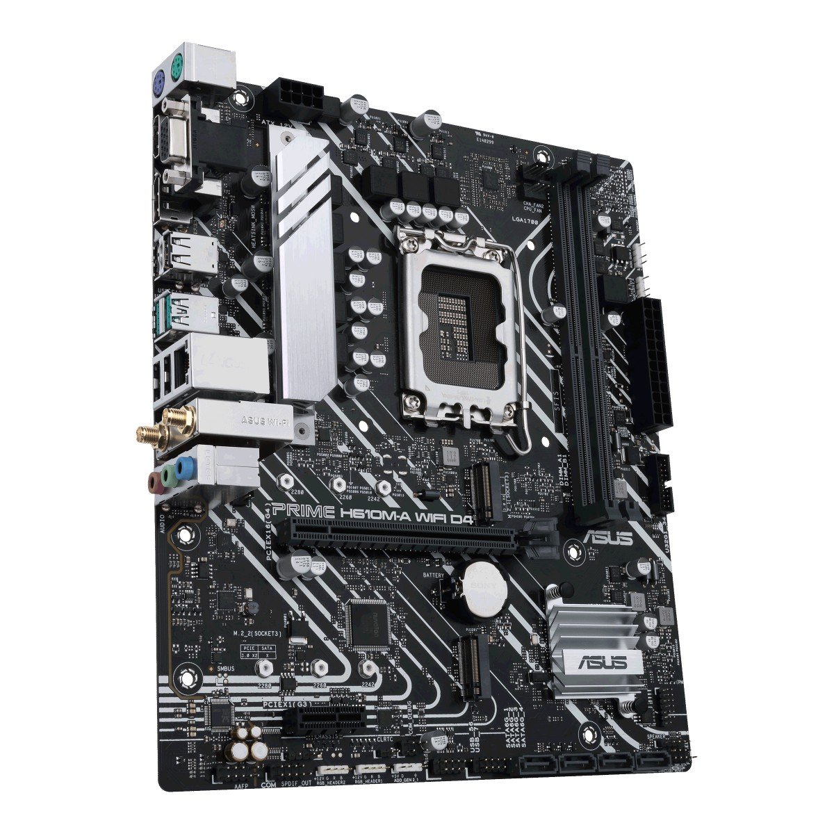 ASUS PRIME H610M-A WIFI D4 Intel H610 LGA 1700 2DDR4 1xPCIe 4.0 x16 2xM.2 4xSATA 6Gb/s 4xUSB 3.2 microATX MB