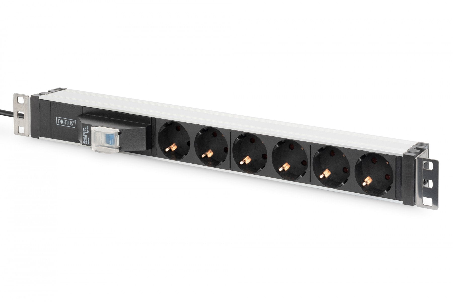 Digitus DN-95417 unité de distribution d'énergie 6 sortie(s) CA 0U/1U Noir, Argent