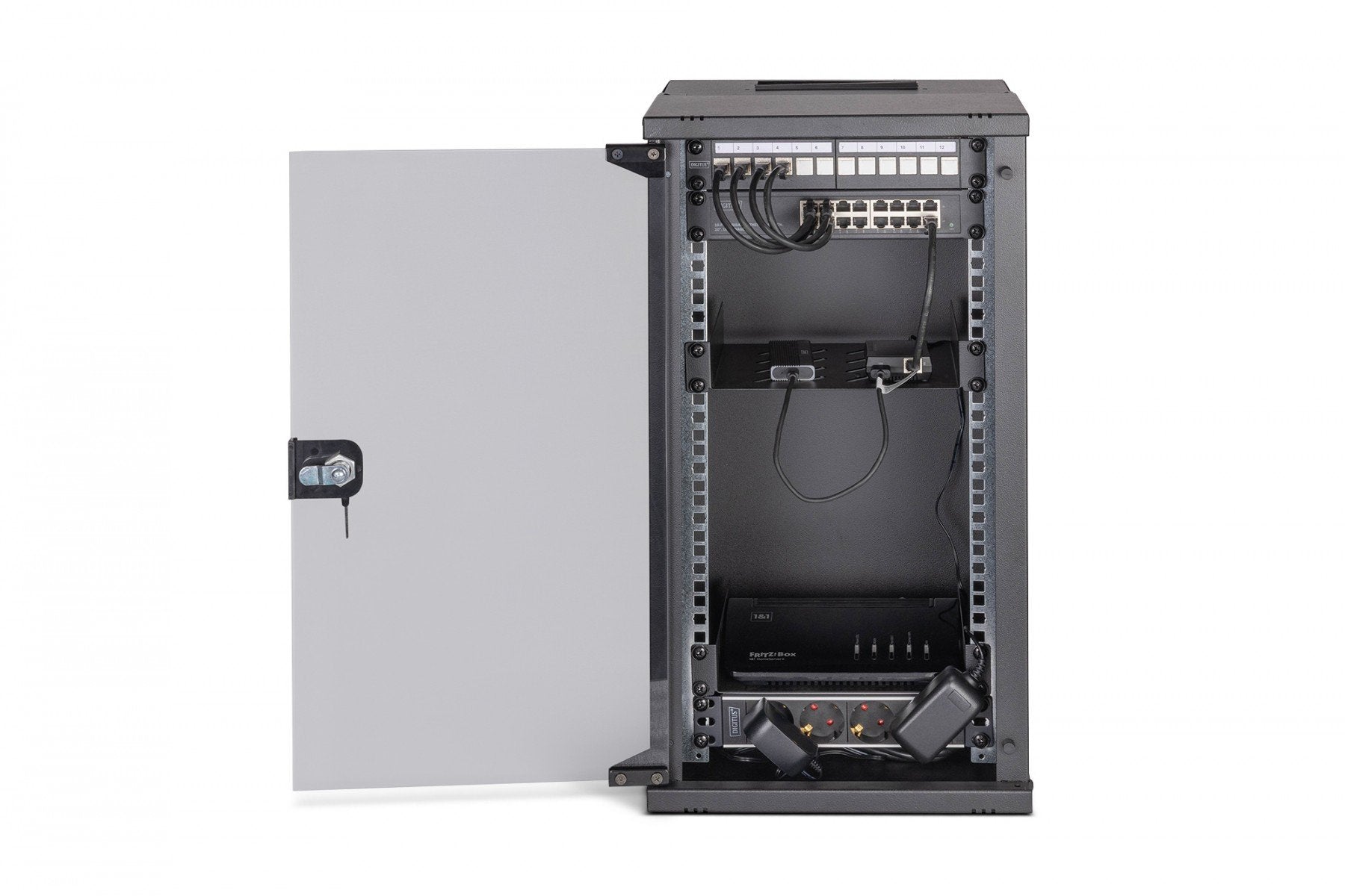 "Digitus DN-49105-SET Ensemble réseau SOHO Pro, 254 mm (10"") - 12U, 315 x 300 mm (l x p)"