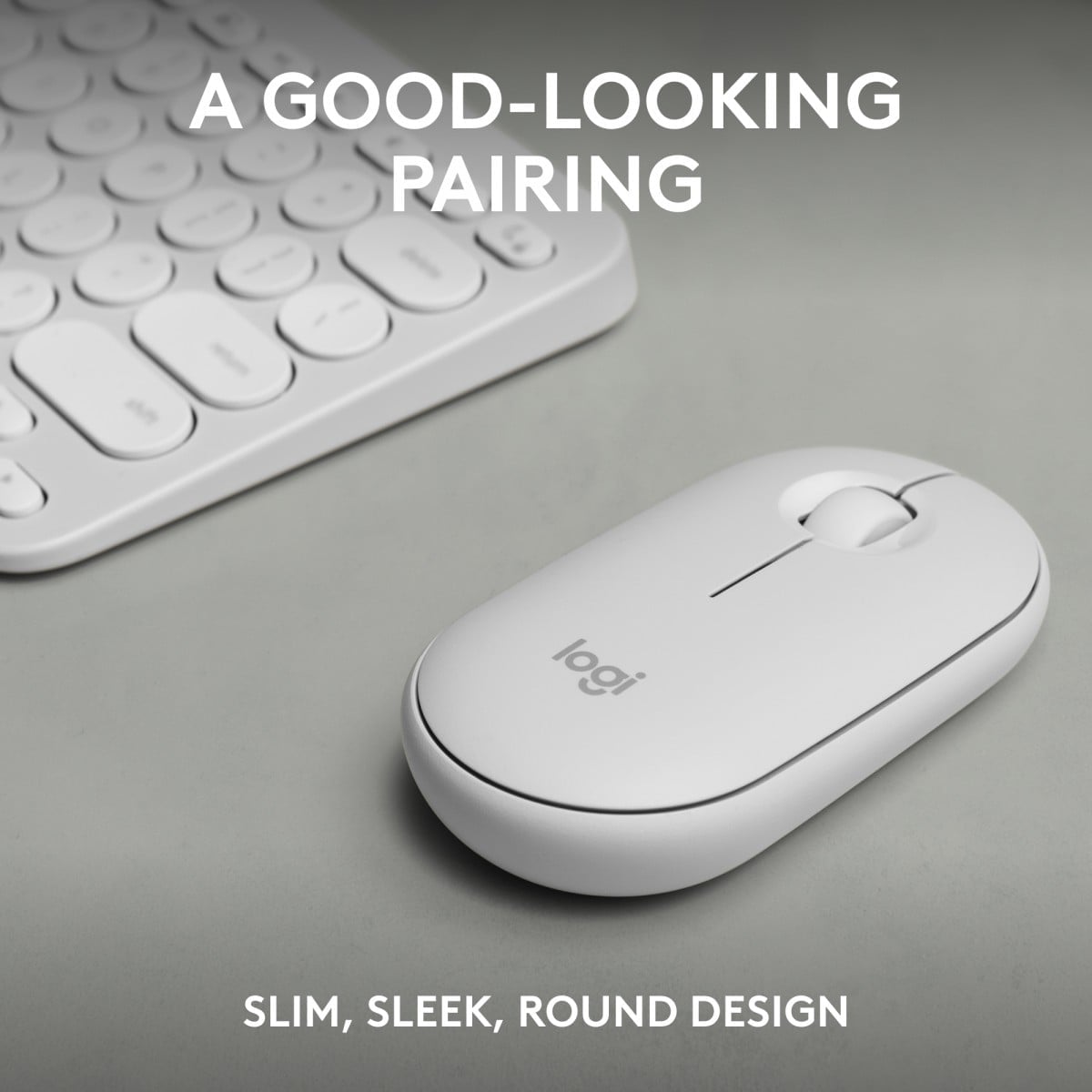 LOGITECH Pebble 2 Combo - TONAL WHITE - (FRA) - 2.4GHZ/BT - N/A - CENTRAL-419 - UNIVERSAL