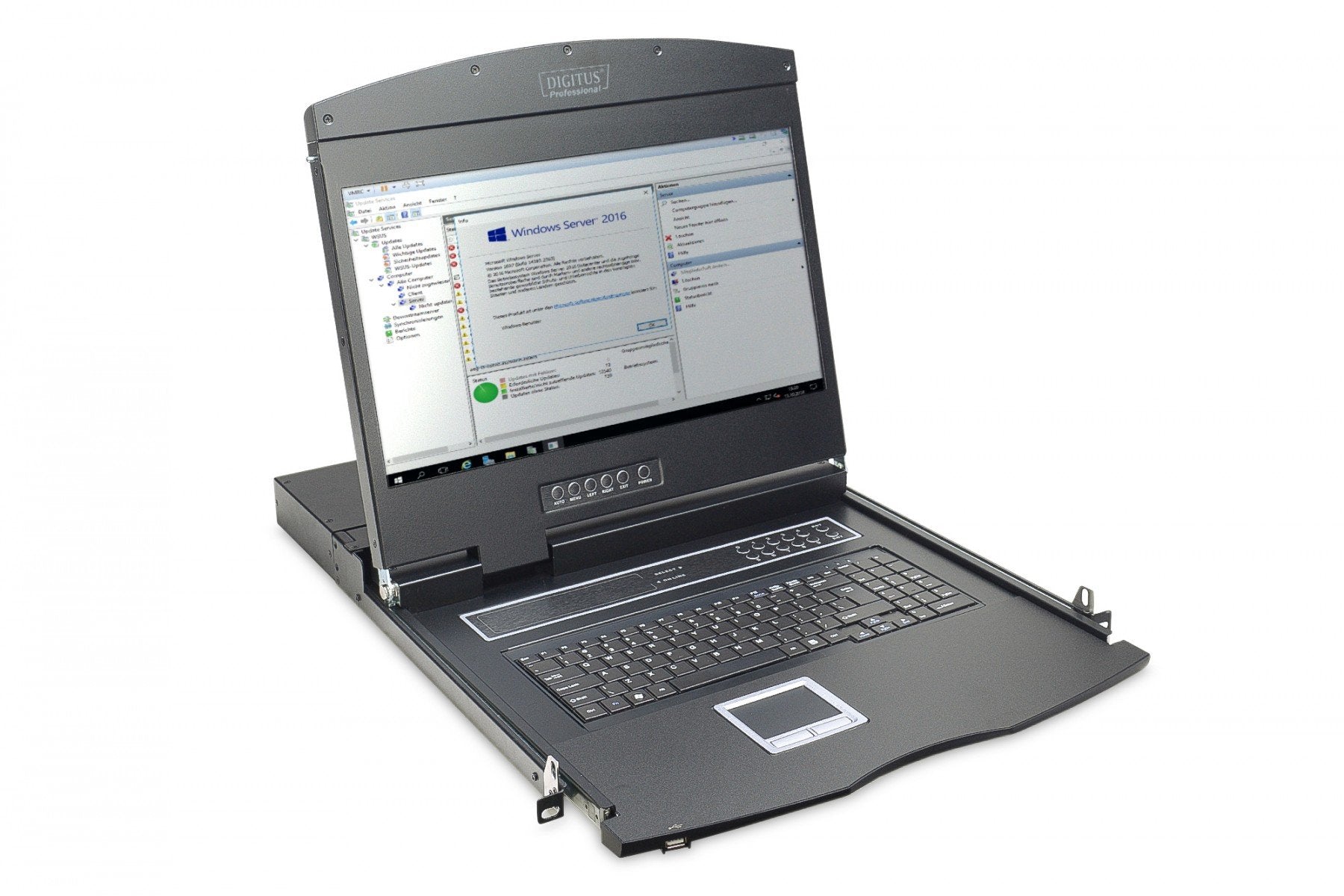 "Digitus DS-72211-3GE support d'ordinateurs 48,3 cm (19"") 1366 x 768 pixels Noir 1U"