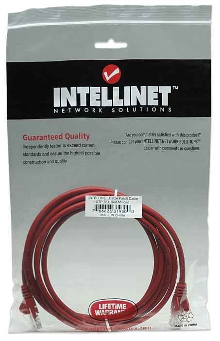 Intellinet Cat5e UTP, 2m câble de réseau Rouge U/UTP (UTP)