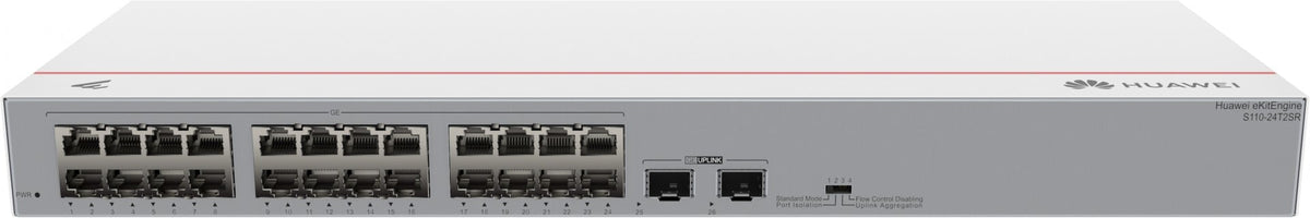 HUAWEI Switch S110-24T2SR 24x10/100/1000BASE-T ports 2xGE SFP ports AC power eKit Stock
