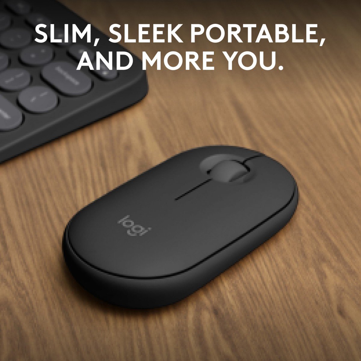 LOGITECH Pebble Mouse 2 M350s Mouse optical 3 buttons wireless Bluetooth 5.2 LE tonal graphite