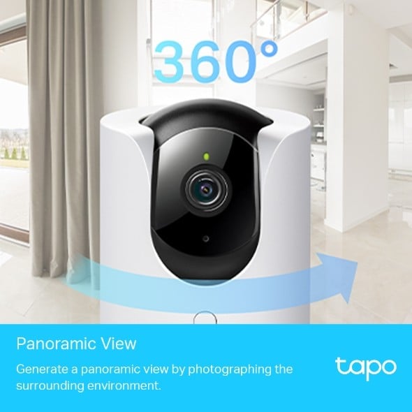 TP-LINK Tapo Pan/Tilt AI Home Security Wi-Fi Camera 2K 2560x1440 4MP Starlight Sensor 2.4GHz Wi-Fi 802.11b/g/n 12V/1A Power Adapter