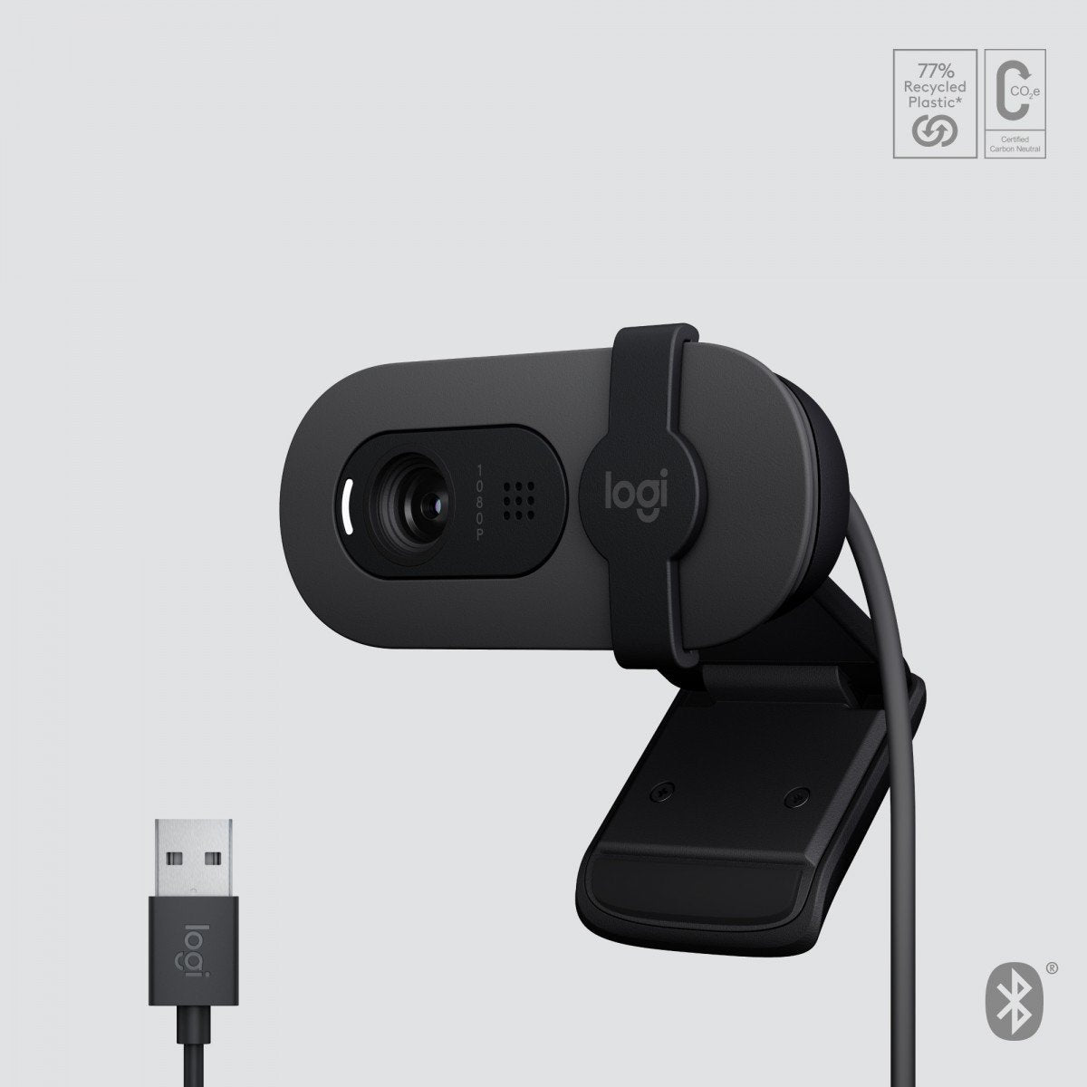 LOGITECH BRIO 105 Webcam colour 2 MP 1920 x 1080 720p 1080p audio wired USB