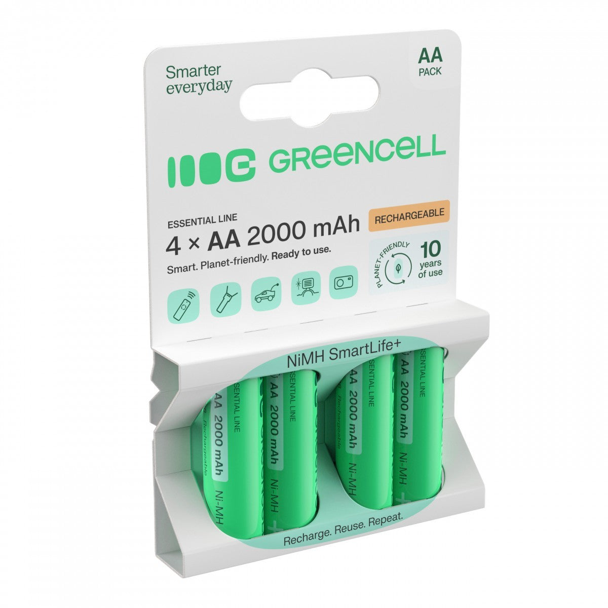 Green Cell GR02 pile domestique Batterie rechargeable AA Hybrides nickel-métal (NiMH)