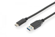 DIGITUS Câble de raccordement USB Type-C™ Gén. 2 - Type-C™ vers A - 1 m - USB C - USB A - USB 2.0 - 10000 Mbit/s - Noir