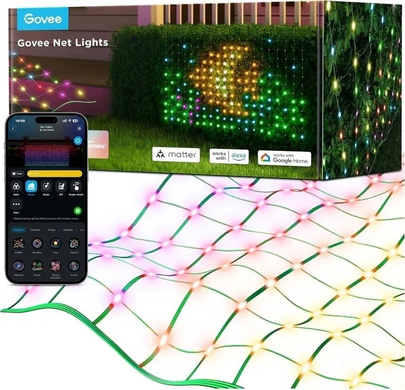 Govee H6810341 Lumieres en filet extérieures 1.2x1.2m