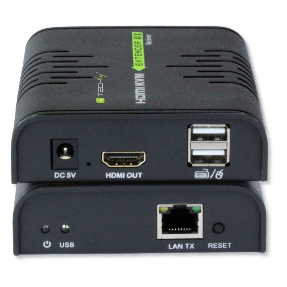 Techly IDATA HDMI-KVM2 Extendeur KVM HDMI/USB 1080p60Hz jusqu'a 120m sur câble Cat6