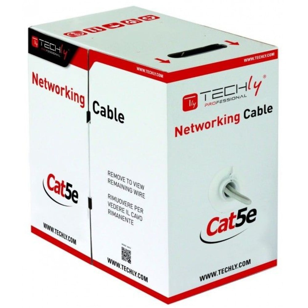 Techly ITP8-RIS-0305LO Câble de paire torsadée Cat5e FTP 305m CCA Noir Extérieur