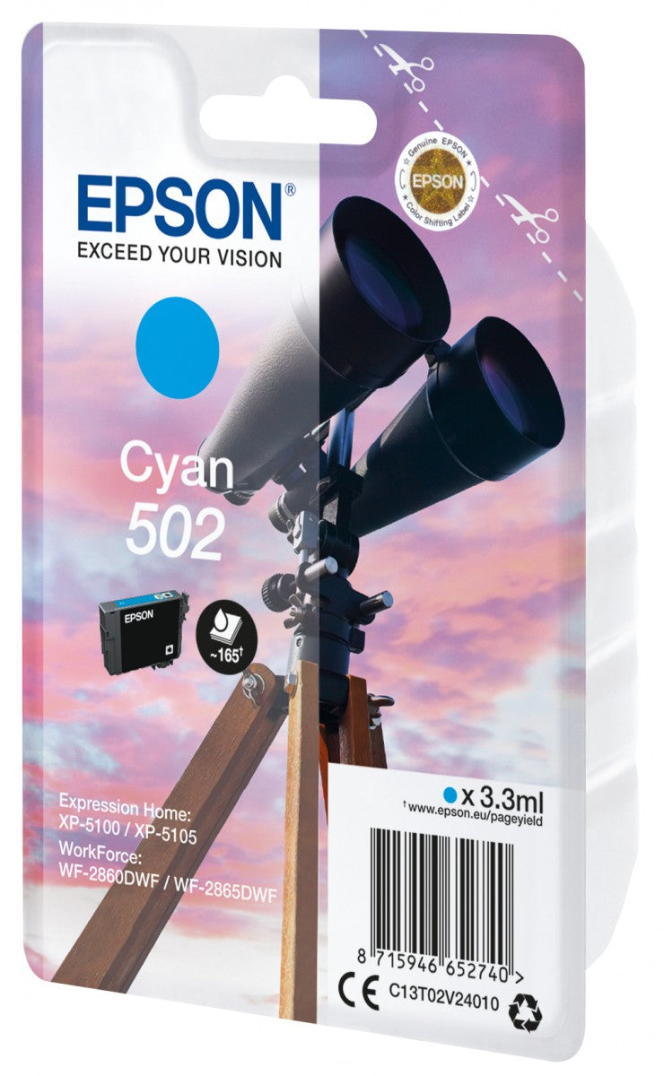 EPSON 1LB Singlepack Cyan 502 Ink