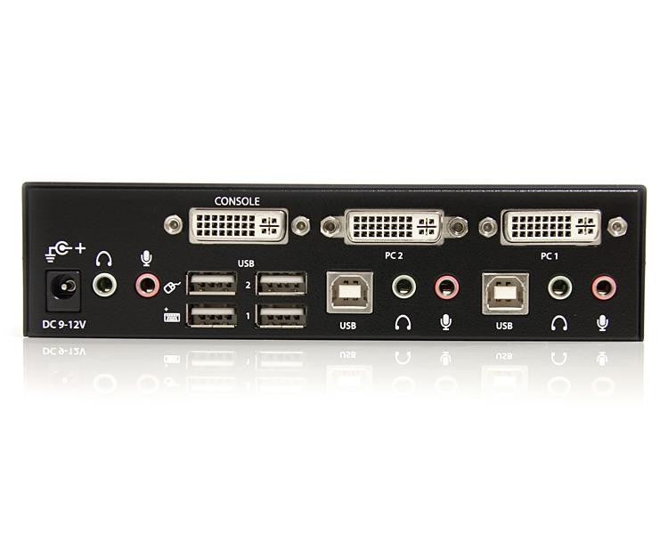 2 Port DVI USB KVM Switch with Audio