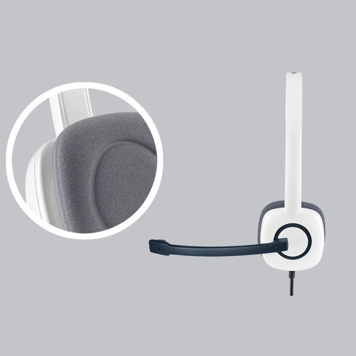 LOGITECH Stereo Headset H150 Headset on-ear wired coconut