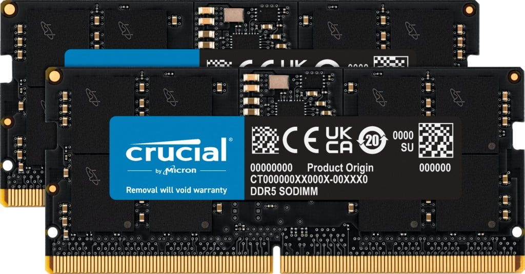 Module de mémoire Crucial CT2K16G56C46S5 32 Go 2 x 16 Go DDR5 ECC