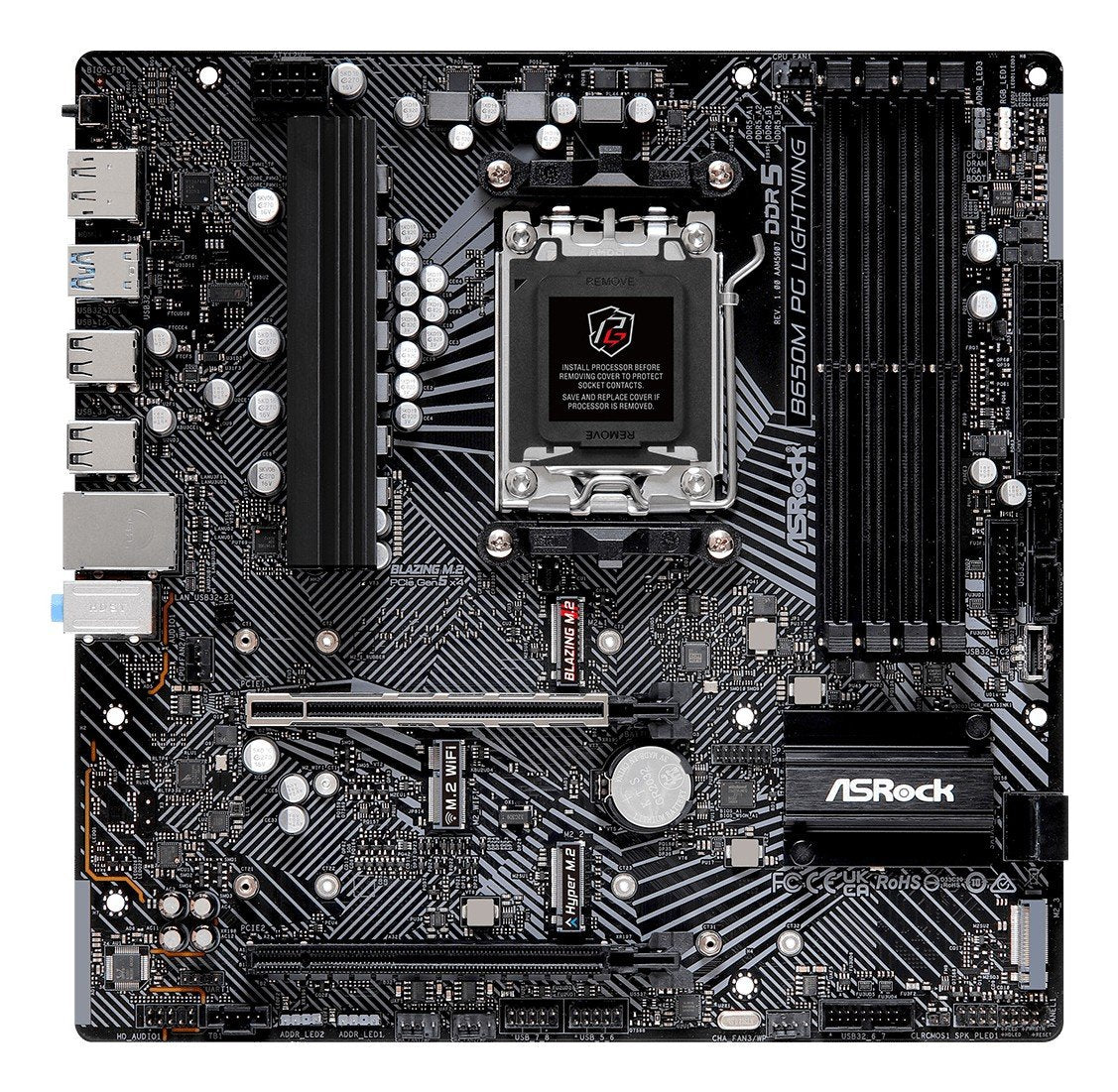 Asrock B650M PG Lightning AMD B650 Emplacement AM5 micro ATX