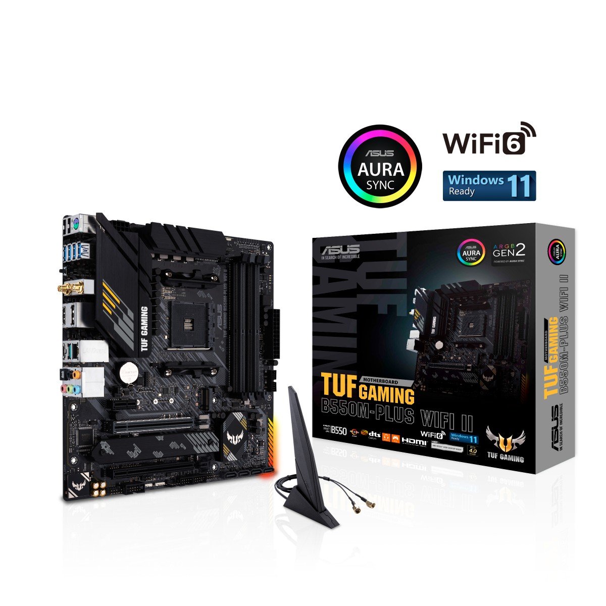 ASUS TUF GAMING B550M-PLUS WIFI II AM4 Socket 4x4DDR 1xHDMI 1xDP 2xM.2