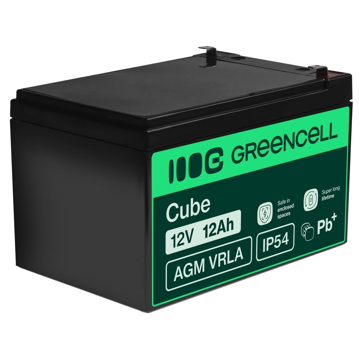 Green Cell AGM Battery 12V 12Ah - Batterie - 12.000 mAh Sealed Lead Acid (VRLA)