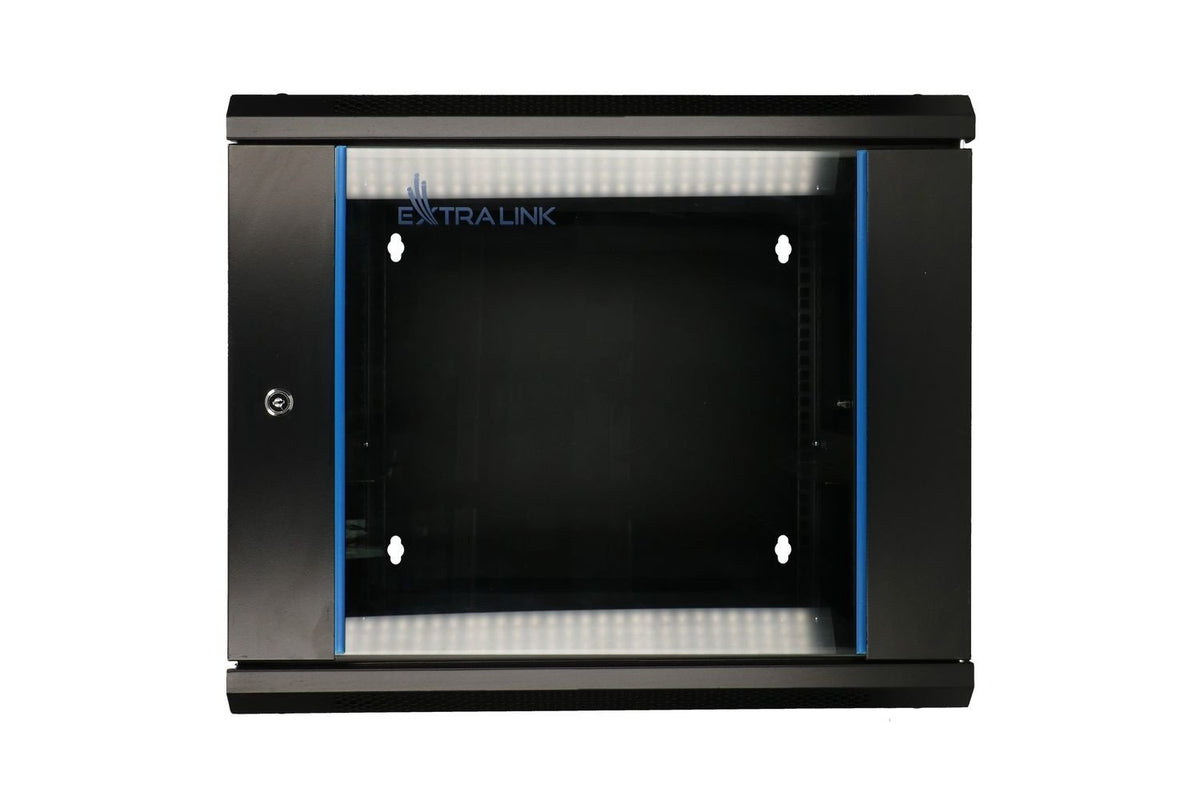 Extralink 6U 600X600 AZH WALL-MOUNTED RACKMOUNT CABINET SWING TYPE BLACK Rack monté sur le mur Noir