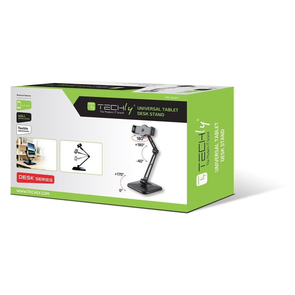 "Techly ICA-TBL 2801 Support de tablette réglable 4.7-12"" a poser ou a fixer au mur"