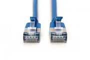 Câble patch RJ45-RJ45 slim, Cat. 6A, F/FTP, AWG 32/7, LSOH, 1,5 m, bleu