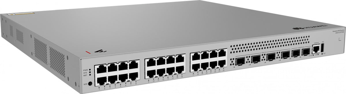 HUAWEI S530-24T4XE 24x10/100/1000BASE-T ports 4x10GE SFP+ ports 2x12GE stack ports with 1xAC power module eKit