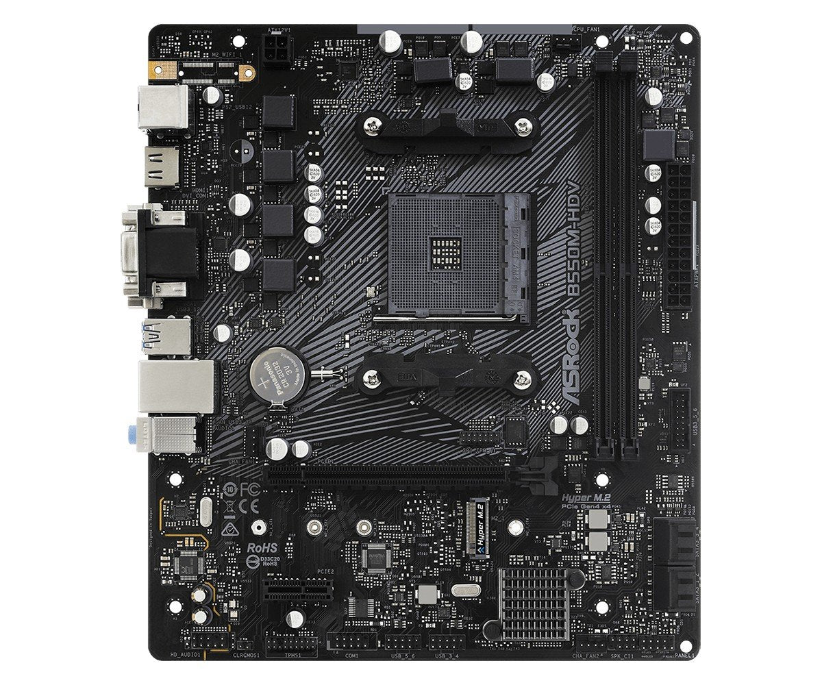 ASRock 90-MXBDJ0-A0UAYZ B550M-HDV carte mere Micro ATX AMD Ryzen DDR4