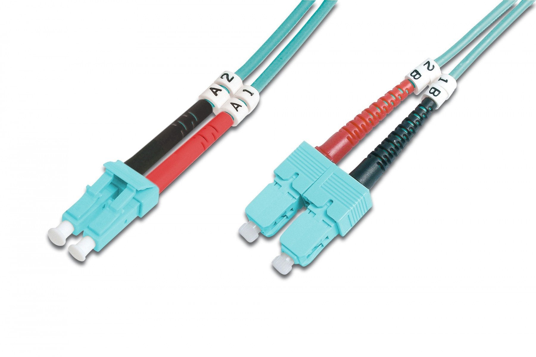 DIGITUS Câble de brassage multimode OM 3 a fibre optique - LC / SC - 3 m - I-VH - OM3 - LC - SC