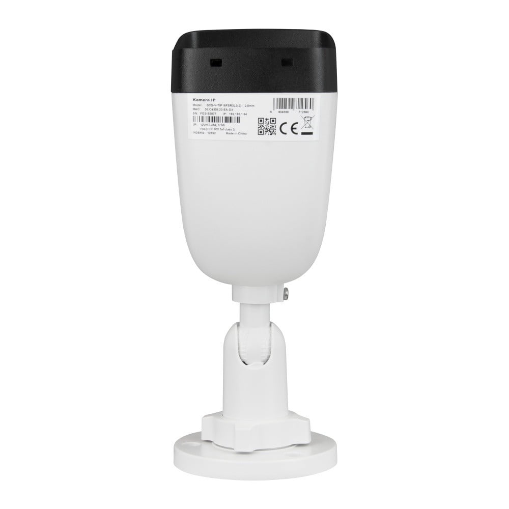 BCS BCS-V-TIP16FSR3L3(2) Caméra Tubulaire IP 6MP avec Technologie NightColor et Microphone Intégré