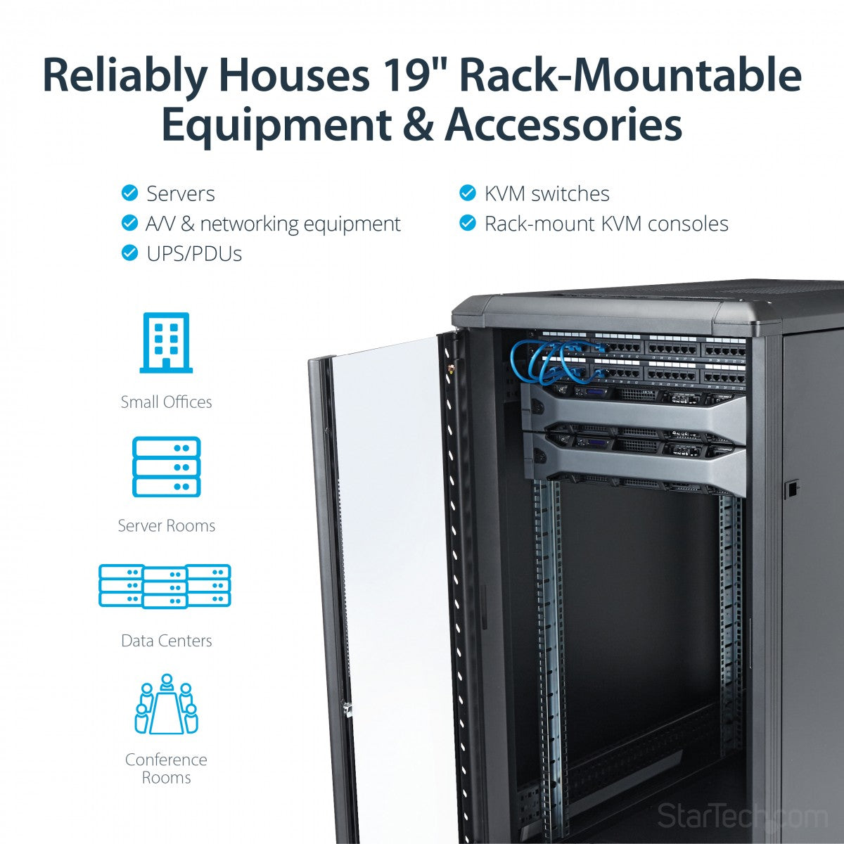 22U 91cm Knock-Down Server Rack Cabinet