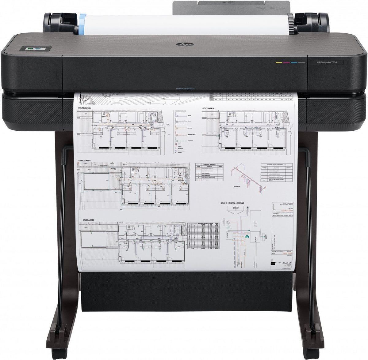 HP DesignJet T630 24p LFP 2025 Colour Ink-Jet A1 ANSI D Roll 61cm 2400x1200dpi 0.5 min/page USB LAN Wi-Fi