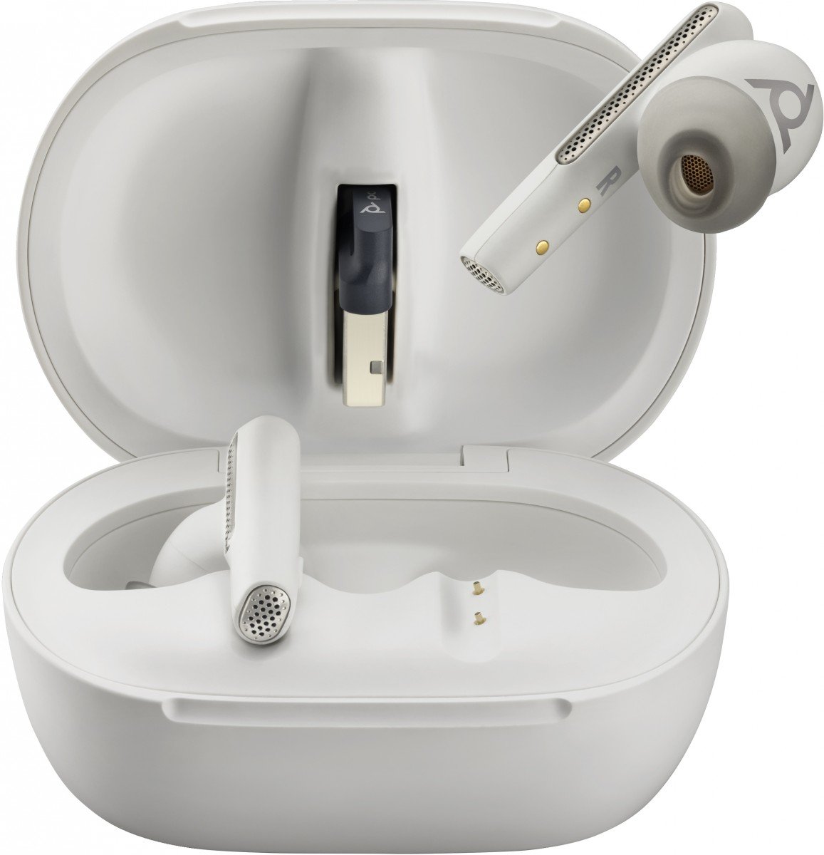 POLY Voyager Free 60+ UC écouteur+boite tactile Blanc USB-A