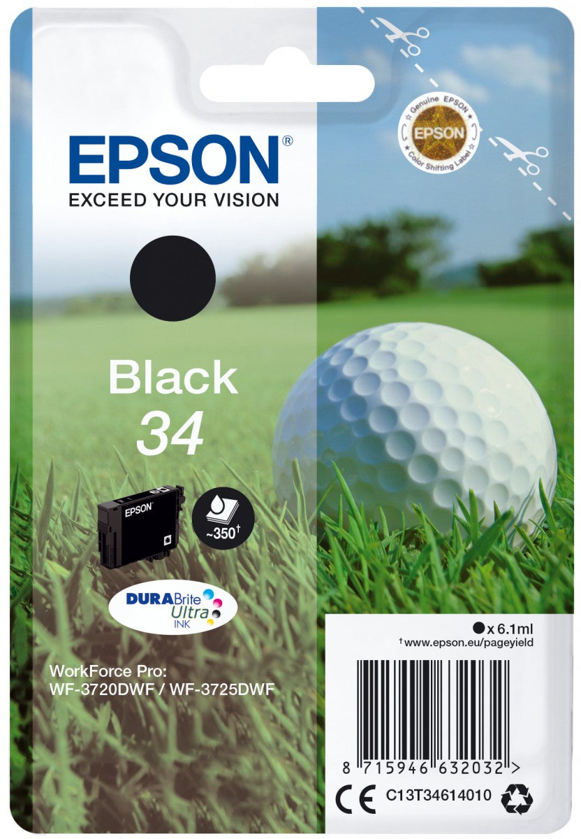 EPSON 4LB Singlepack 34 Ink Black DURABrite Ultra 6.1ml Blister w/s
