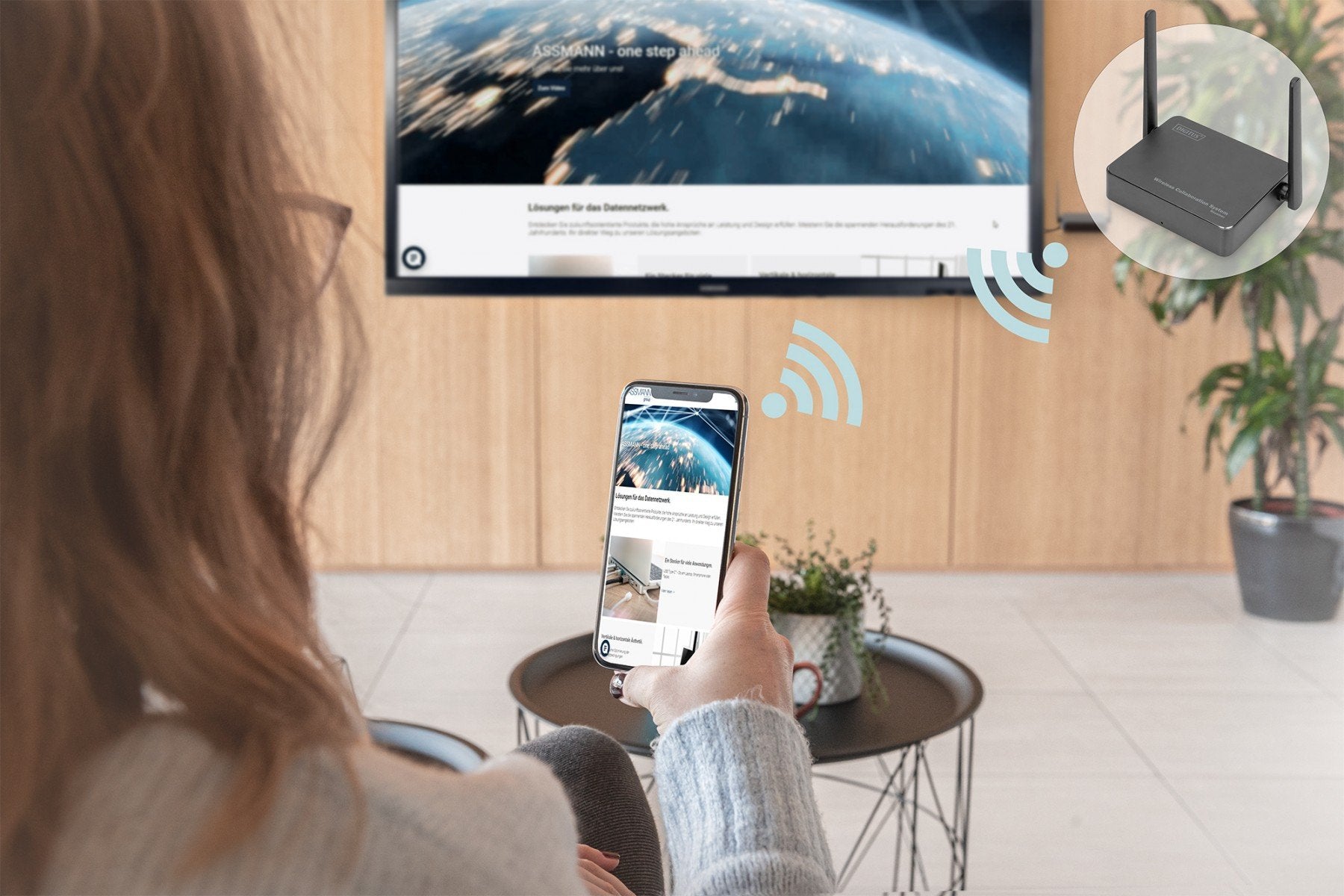 Digitus DS-55317 systeme de présentation sans fil HDMI Bureau