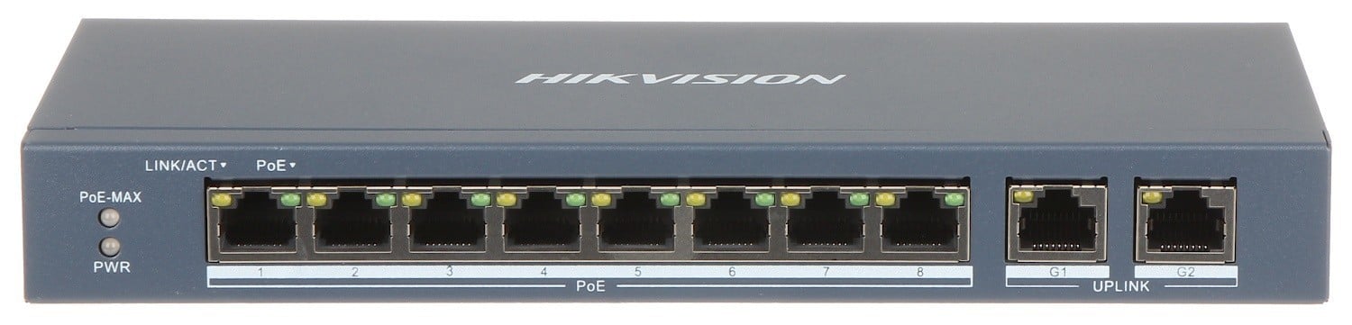 Hikvision DS-3E0310P-E/M 8 Port Fast Ethernet Unmanaged POE Switch