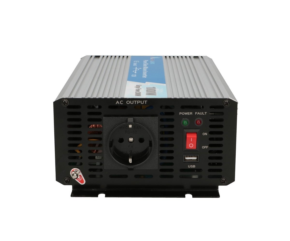 Extralink VOLTAGE CONVERTER 12V - 230V, 1000W, PURE SINUS OPIP-1000W adaptateur de puissance & onduleur Auto Aluminium