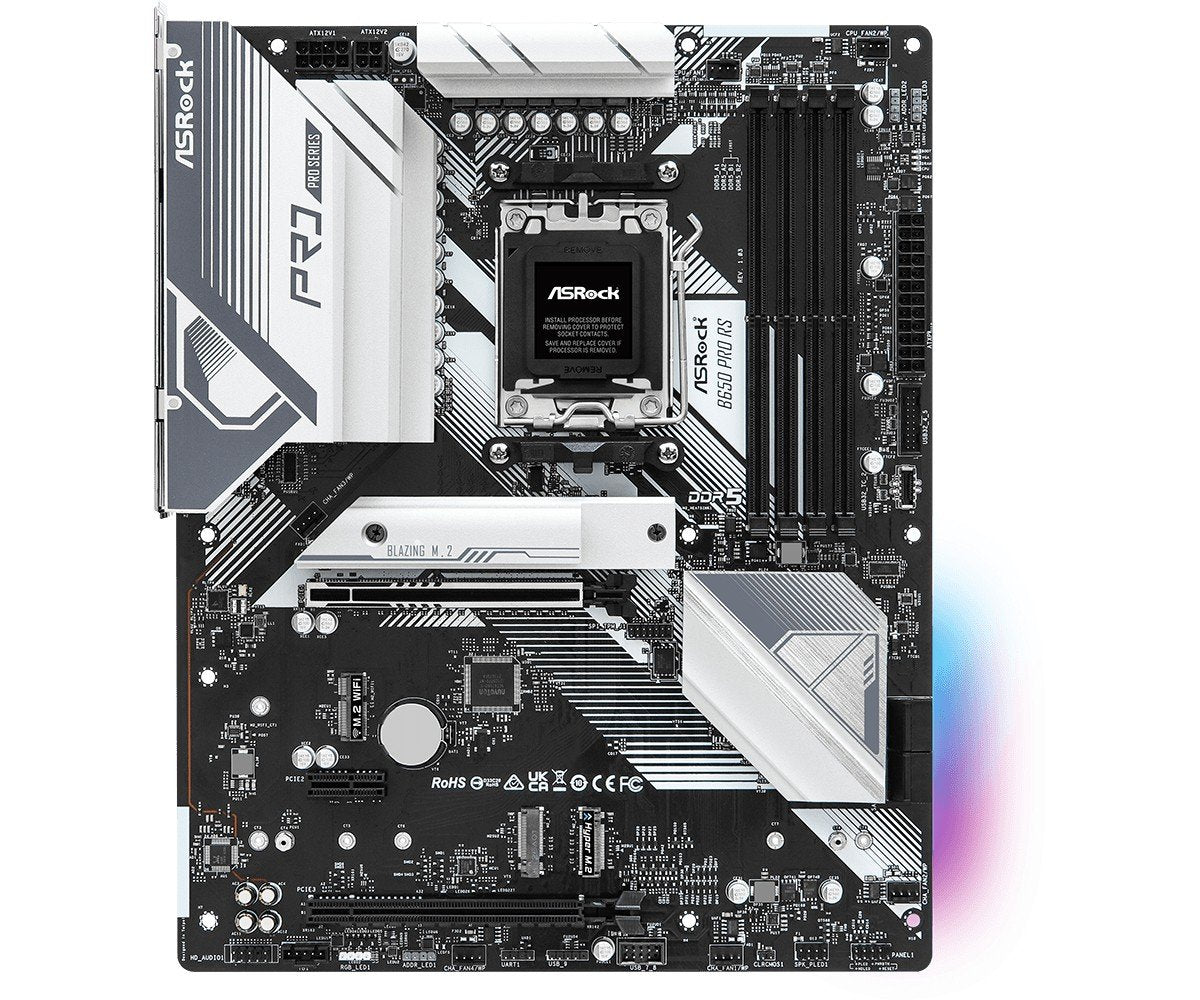 ASRock B650 PRO RS Carte mere ATX pour AMD Ryzen 7000 avec DDR5 et Ethernet 2.5 Gigabit
