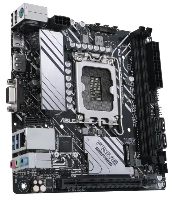 ASUS PRIME H610I-PLUS D4-CSM Intel H610 LGA 1700 2DDR4 1xPCIe 4.0/3.0 x16 1xM.2 4xSATA 6Gb/s 4xUSB 3.2 Mini ITX MB