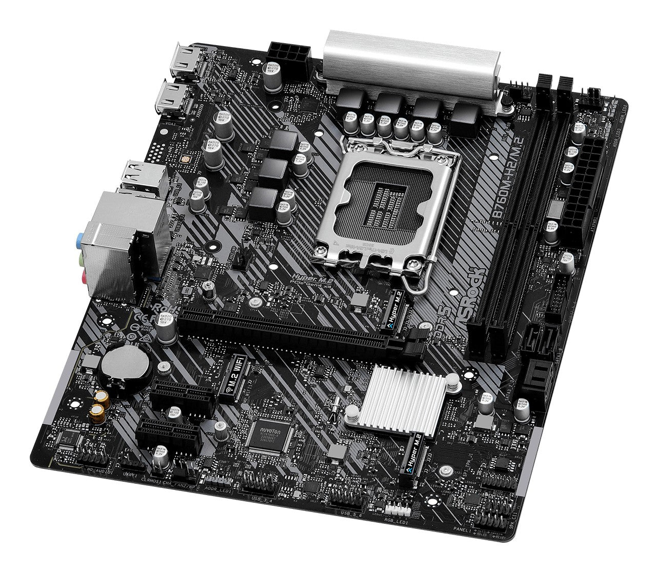 ASRock B760M-H2/M.2 Carte mere Micro ATX avec DDR5 et Ethernet 2.5 Gigabit