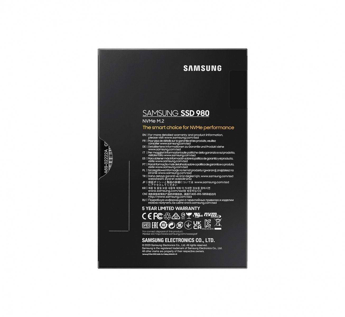 Samsung 980 M.2 500 GB PCI Express 3.0 V-NAND NVMe
