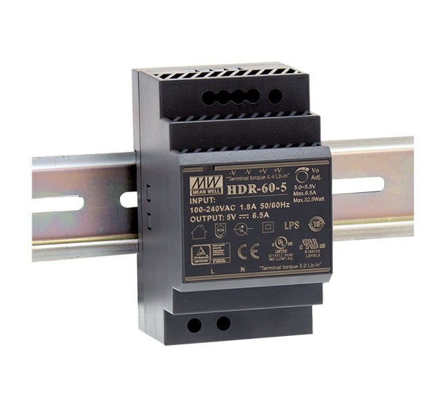 MEAN WELL HDR-60-24 unité d'alimentation d'énergie 60 W Acier inoxydable