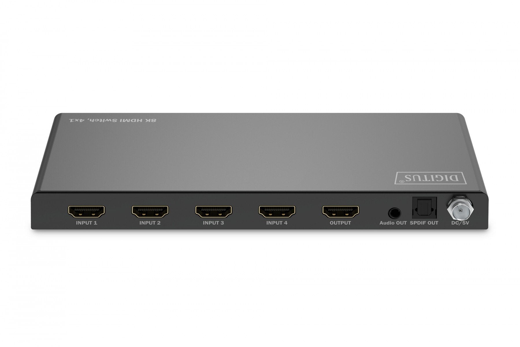 Commutateur HDMI 4x1, 8K/60Hz (4:4:4) avec HDR, 48 Gbps, HDCP 2.3, Toslink / Stéréo, EDID
