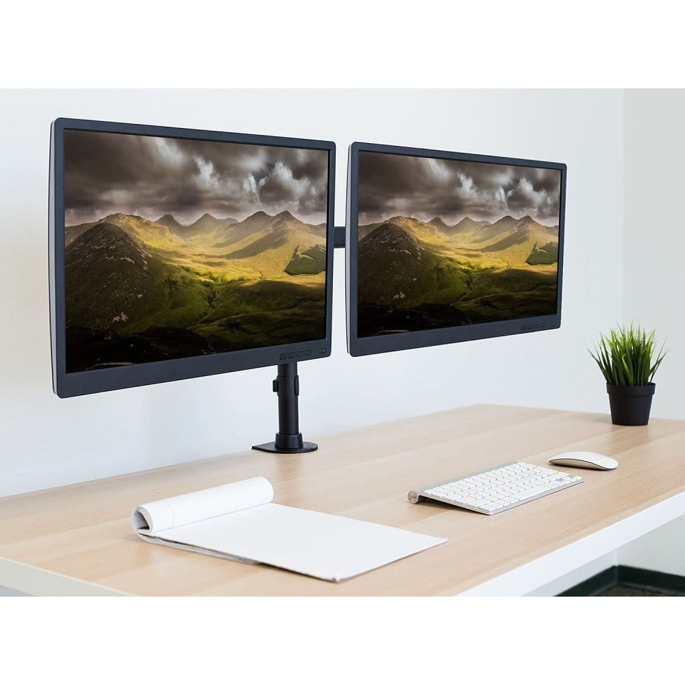Techly ICA-LCD 382-D Support de double moniteur 13-27” LCD 10kg de bureau rotatif
