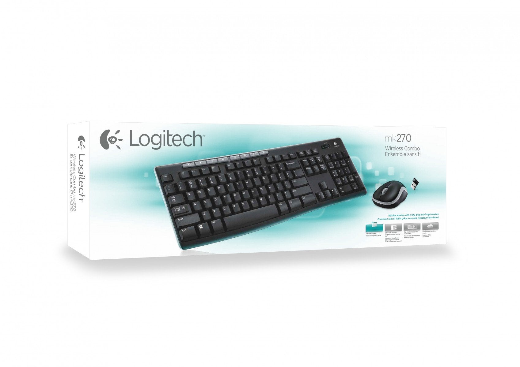 Logitech 920-004511 clavier Souris incluse Maison RF sans fil QWERTZ Allemand Noir