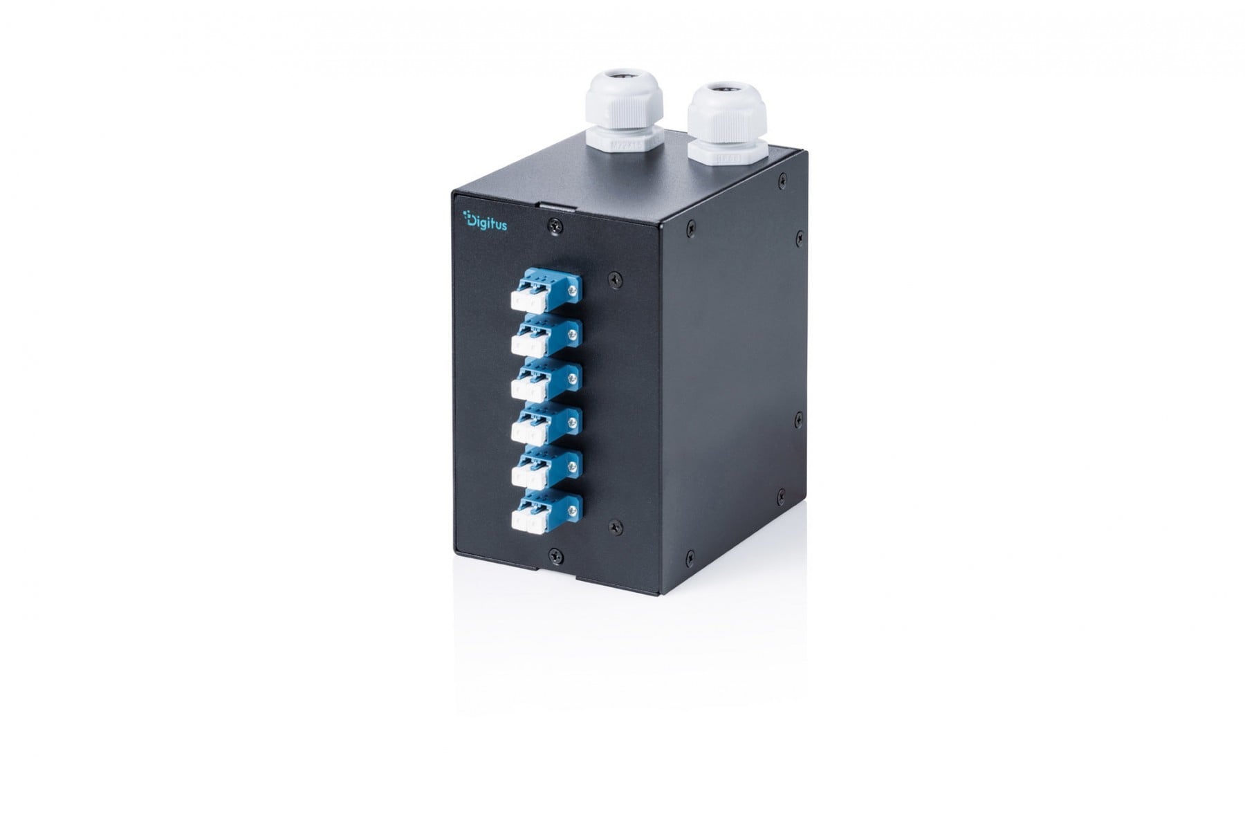 Digitus DN-96991 Répartiteur fibre optique sur rail DIN, 6 ports, SC SX/LC DX, noir