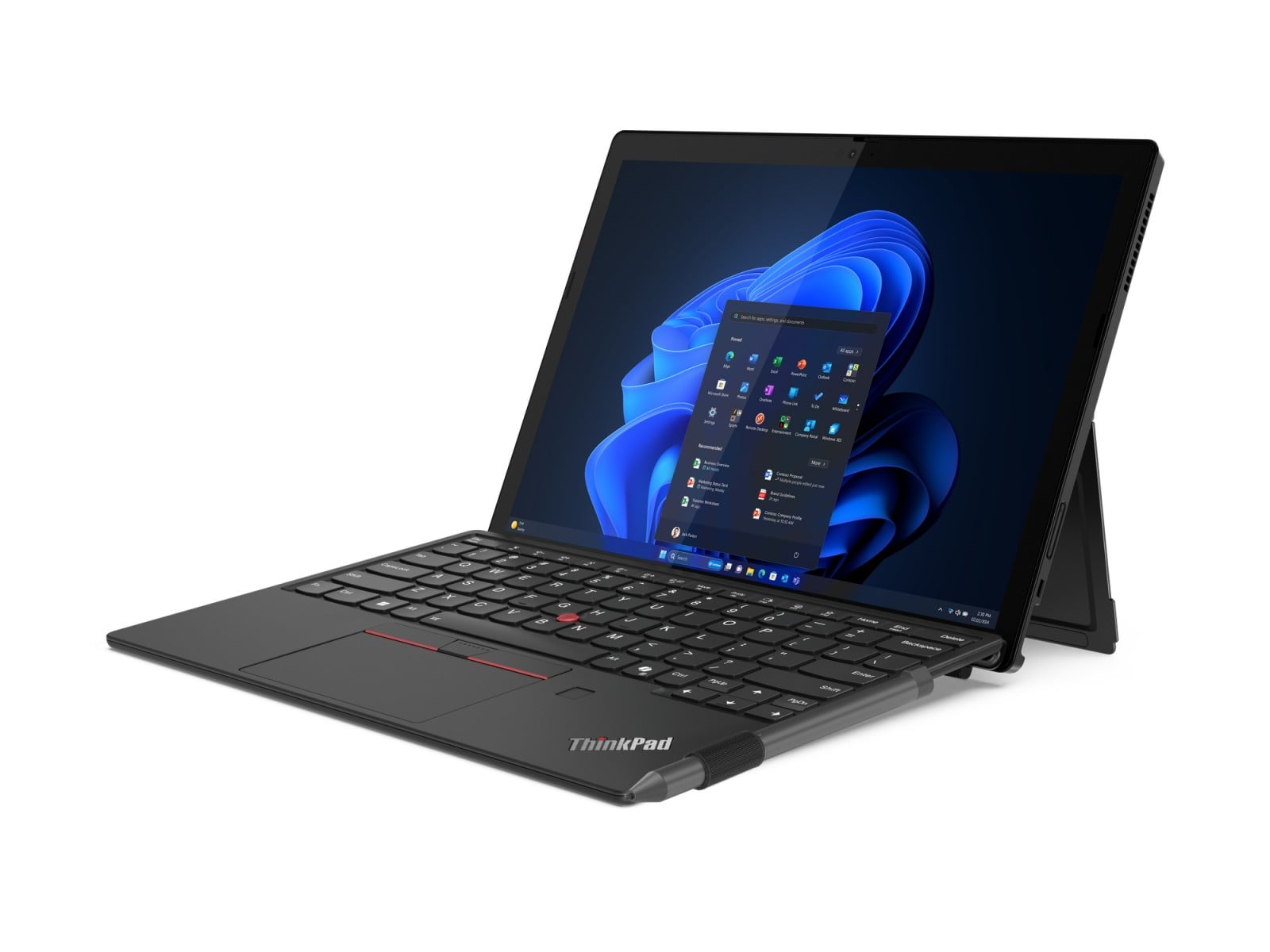 "Lenovo ThinkPad X12 Detachable Gen 2 Intel Core Ultra 5 134U Hybride (2-en-1) 31,2 cm (12.3"") Écran tactile Full HD+ 16 Go LPDDR5x-SDRAM 512 Go SSD Wi-Fi 6E (80"