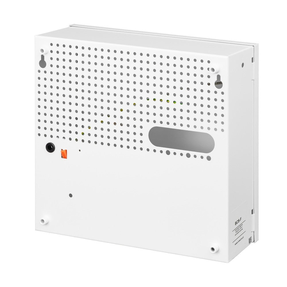 BCS BCS-F Boîtier mural en acier blanc 300x320x90mm avec détection d'ouverture et espace pour batterie