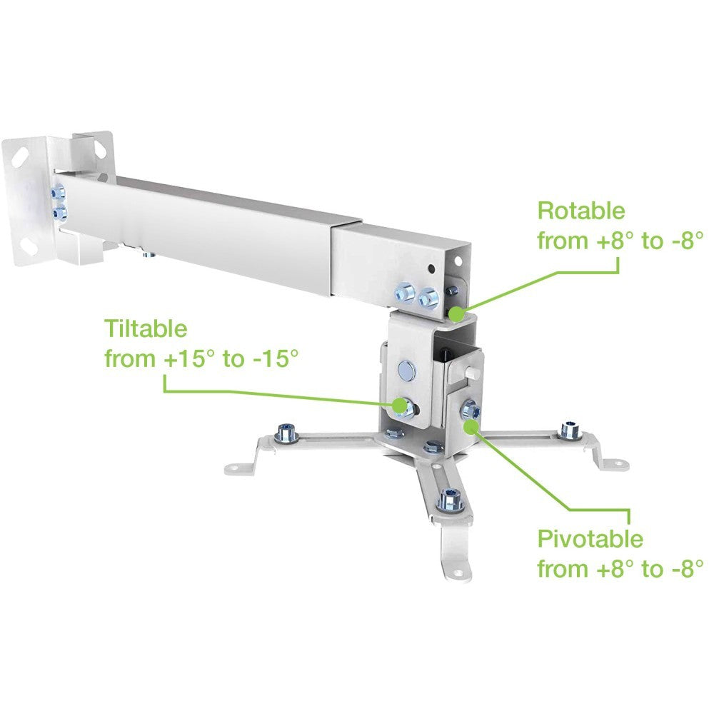 Support de projecteur réglable Techly ICA-PM 16 pour plafond et mur 43-65cm